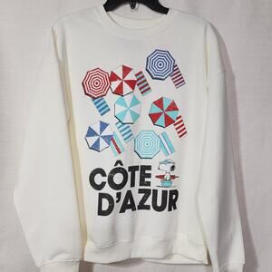 Peanuts Snoopy Cote D'Azur Graphic Sweatshirt' women's Medium